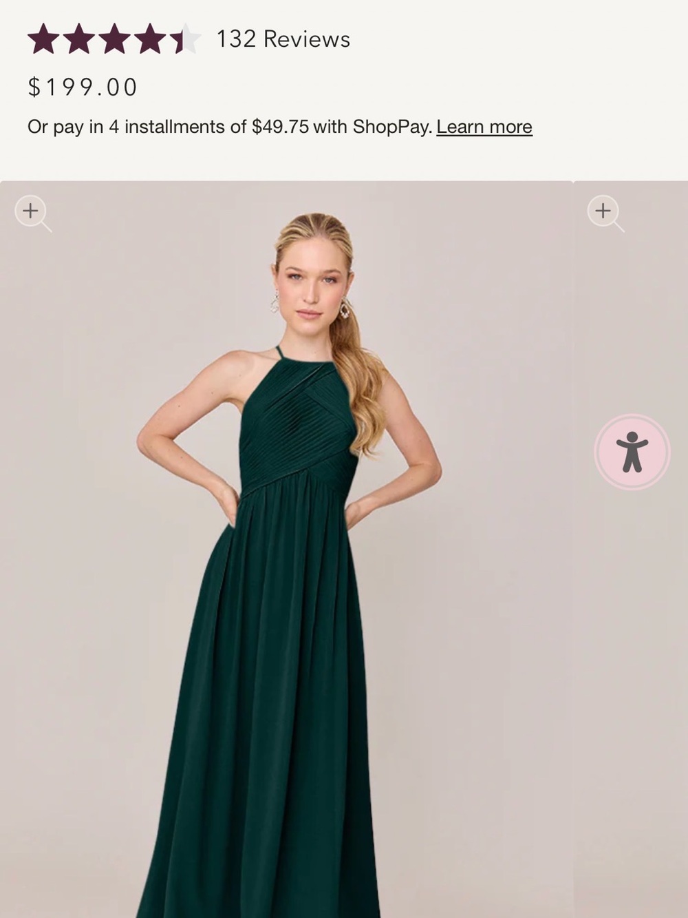 Revelry emerald green Mackenzie Halter Maxi Dress